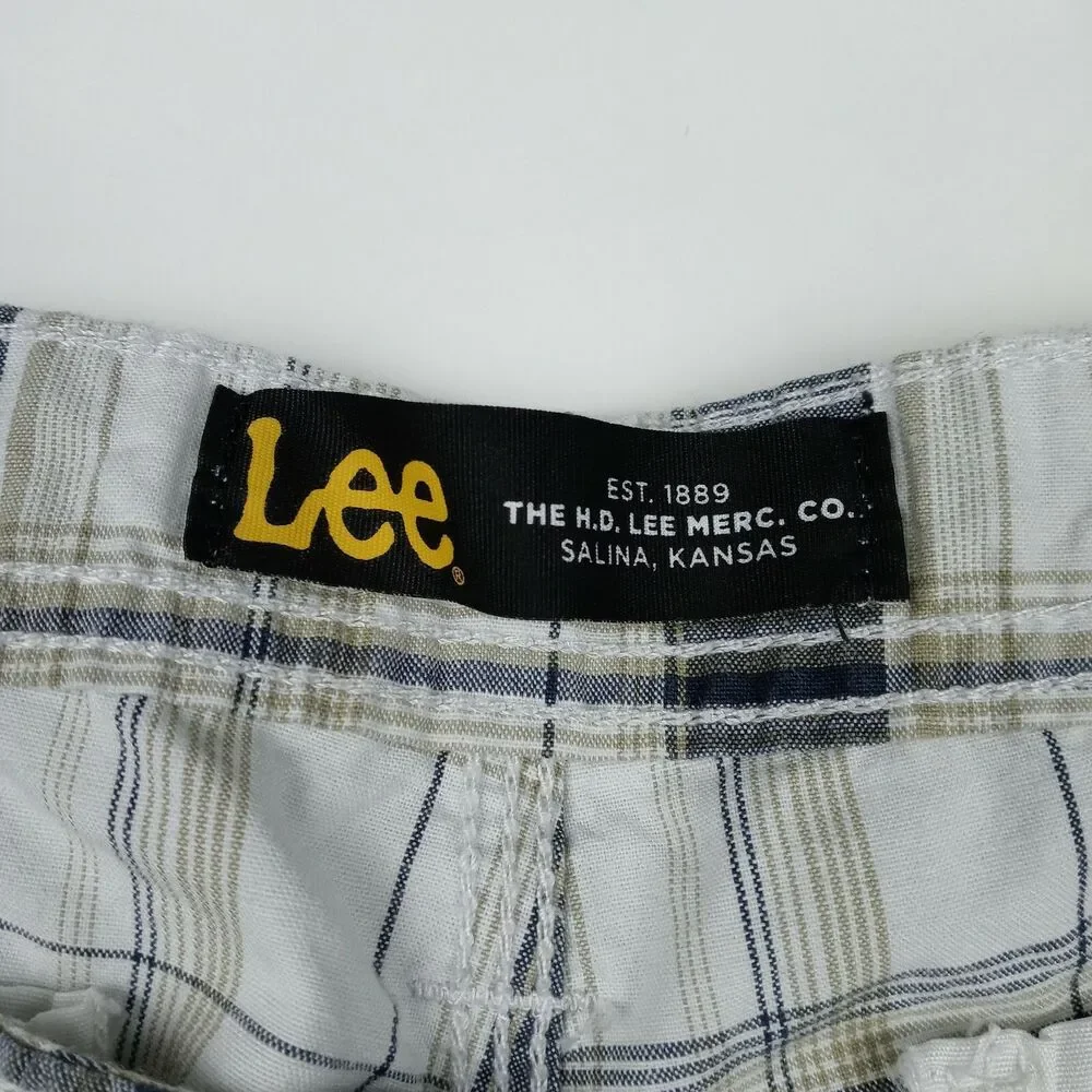 LEE Plaid Shorts Cargo Pockets Men's Size 38 Casual Outdoor - Picture 9 of 9
